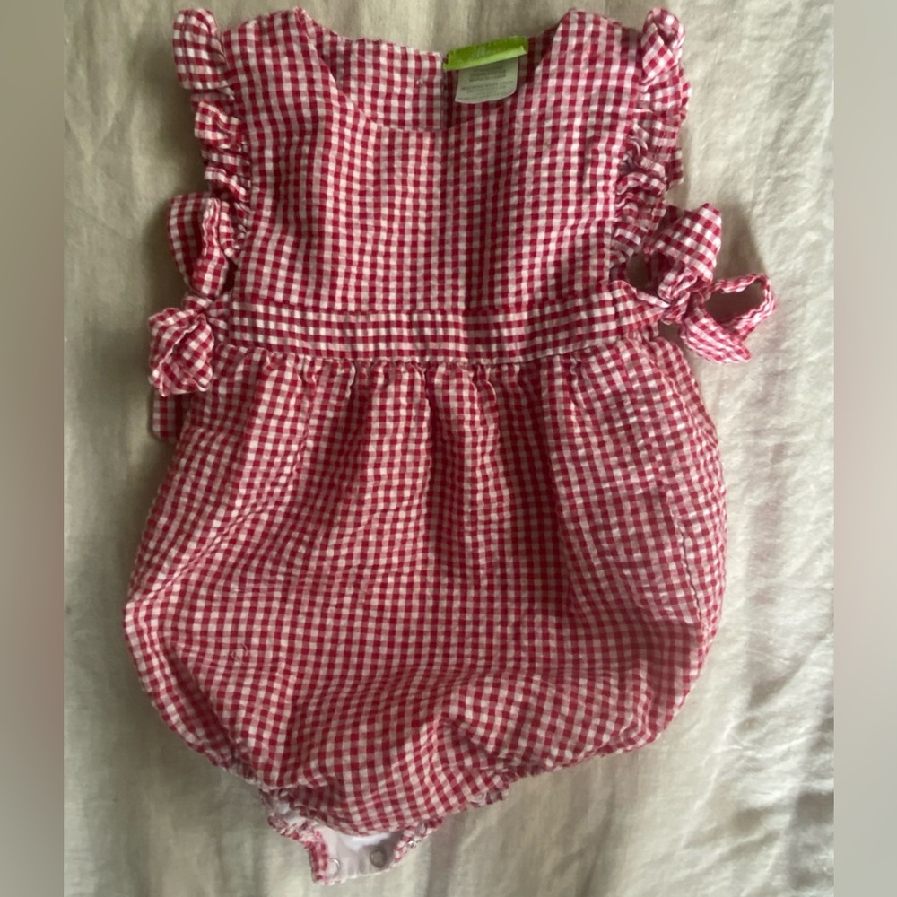 Classic Whimsy Gingham Bubble Romper